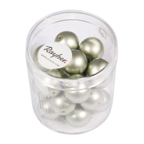 Perles Renaissance dépolie argent 12 mm x perles