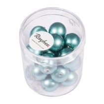 Perles Renaissance dépolie vert bleu 12 mm x perles