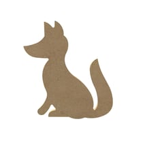 Renard en bois - 15 cm