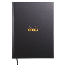 Cahier broché - Format A4 21 x 29.7 cm - Rhodia - 192 pages lignées - Noir