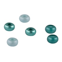 Perles de rocailles grand trou menthe 6 mm