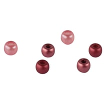 Perles de rocailles grand trou rose 6 mm