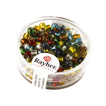 Perles de rocaille - garniture argent - 4 mm - 17 g - multicolore