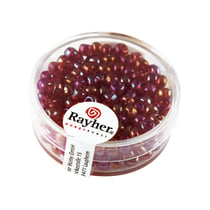 Perles de rocaille - garniture argent - 4 mm - 17 g - rouge vin