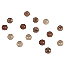 Perles de rocaille mix - grand trou - brun nude+C30E12C12:C12:C29