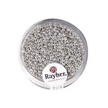 Perles de rocaille nacrées - 2 mm - argenté