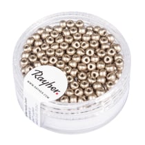 Perles de rocailles taupe 3 mm