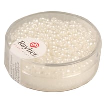 Perles de rocaille cirées - blanc