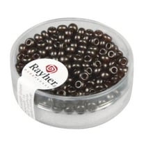 Perles de rocaille cirées - brun