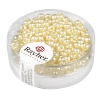 Perles de rocaille cirées - ivoire