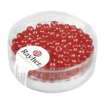 Perles de rocaille cirées - rouge