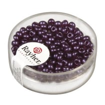 Perles de rocaille cirées - violet