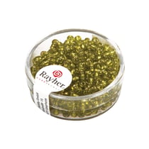 Perles de rocaille - garniture argent - 2.6 mm - vert