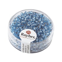 Perles de rocaille granit - 2.6 mm - bleu azur