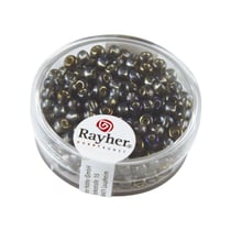 Perles de rocaille granit - 4 mm - gris acier