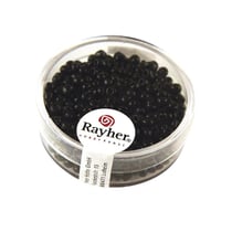 Perles de rocaille opaques - 2.6 mm - 17 g - noir