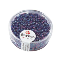 Perles de rocaille opaques lustrées - 2 mm - bleu foncé