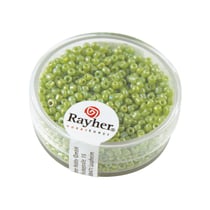 Perles de rocaille opaques lustrées - 2 mm - vert