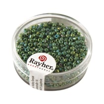 Perles de rocaille opaques lustrées - 2 mm - vert