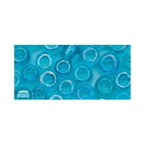 Perles de rocaille transparentes lustrées - 2 mm - turquoise