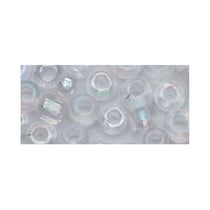 Perles de rocaille transparentes lustrées - 2 mm - argent