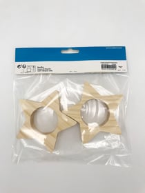 Set de 2 ronds de serviette étoile bois - Créalia