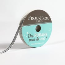 Bobinette Frou-Frou - 4 m x 6 mm - Ruban brillant - Argent