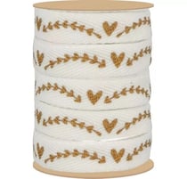 Ruban impr. 1x5m - Frise coeurs