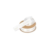 Ruban Just married - satin blanc