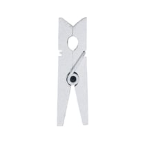 Lot de 24 mini-pinces en bois - 2.5 cm - Blanc
