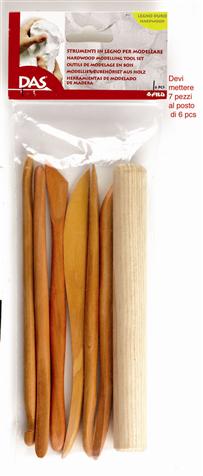 Sachet 6 ébauchoirs bois + 1rouleau