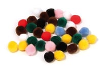 Sachet pompon 20mm 50 pièces blancs