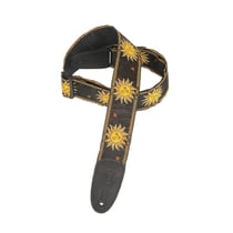 Levy's MPJG - Sangle pour guitare en tissu - Soleil - 5 cm 