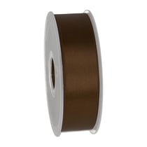 Ruban Satin Double-Face 25mm - Marron foncé