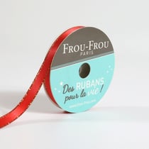 Bobinette Frou-Frou - 6 m x 6 mm - Satin bord brillant - Coquelicot