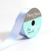 Bobinette Frou-Frou - 6 m x 16 mm - Satin double face - Celeste
