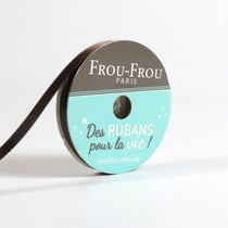 Bobinette Frou-Frou - 6 m x 6 mm - Satin double face - Chocolat