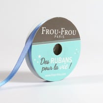 Bobinette Frou-Frou - 6 m x 6 mm - Satin double face - Ciel intense