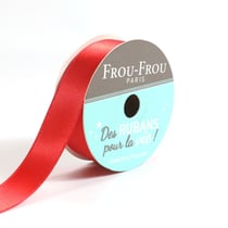 Bobinette Frou-Frou - 6 m x 16 mm - Satin double face - Coquelicot