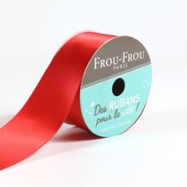 Bobinette Frou-Frou - 5 m x 25 mm - Satin double face - Coquelicot