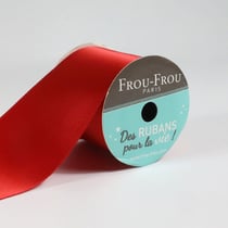 Bobinette Frou-Frou - 4 m x 50 mm - Satin double face - Coquelicot
