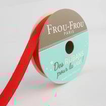 Bobinette Frou-Frou - 6 m x 9 mm - Satin double face - Coquelicot