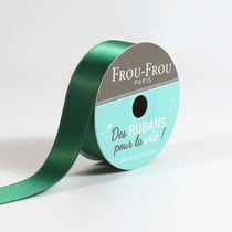 Bobinette Frou-Frou - 6 m x 16 mm - Satin double face - Emeraude