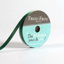 Bobinette Frou-Frou - 6 m x 6 mm - Satin double face - Emeraude