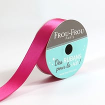 Bobinette Frou-Frou - 6 m x 16 mm - Satin double face - Fushia