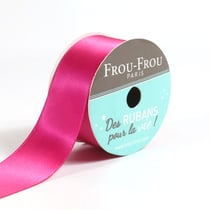 Bobinette Frou-Frou - 5 m x 25 mm - Satin double face - Fushia