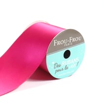 Bobinette Frou-Frou - 4 m x 50 mm - Satin double face - Fushia