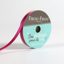 Bobinette Frou-Frou - 6 m x 6 mm - Satin double face - Fushia