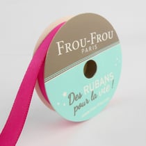 Bobinette Frou-Frou - 6 m x 9 mm - Satin double face - Fushia