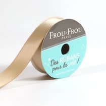 Bobinette Frou-Frou - 6 m x 16 mm - Satin double face - Galet